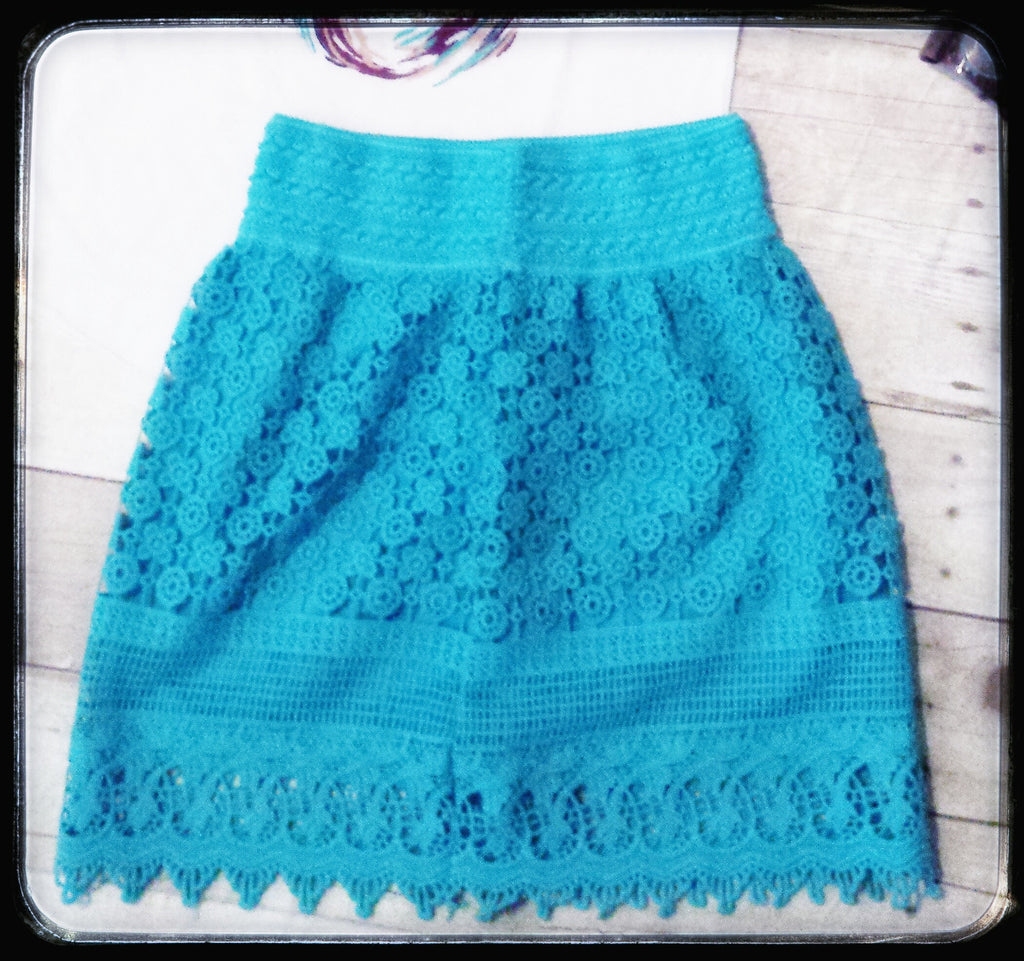 Crochet Turquoise Skirt