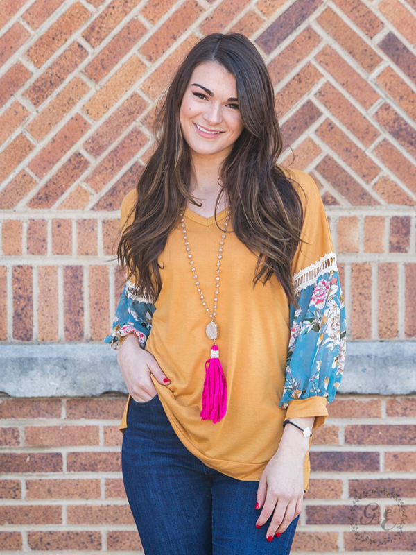 Claire Mustard Top